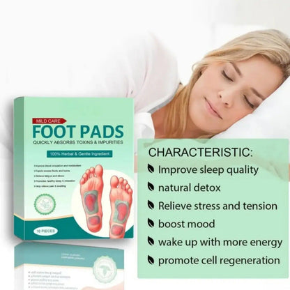 100% Herbal & Gentle Ingredient Detox Foot Pads 1 Box = 20 Patches Buy 1, Get 1 Free