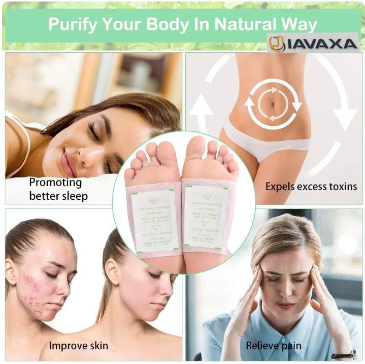 100% Herbal & Gentle Ingredient Detox Foot Pads 1 Box = 20 Patches Buy 1, Get 1 Free